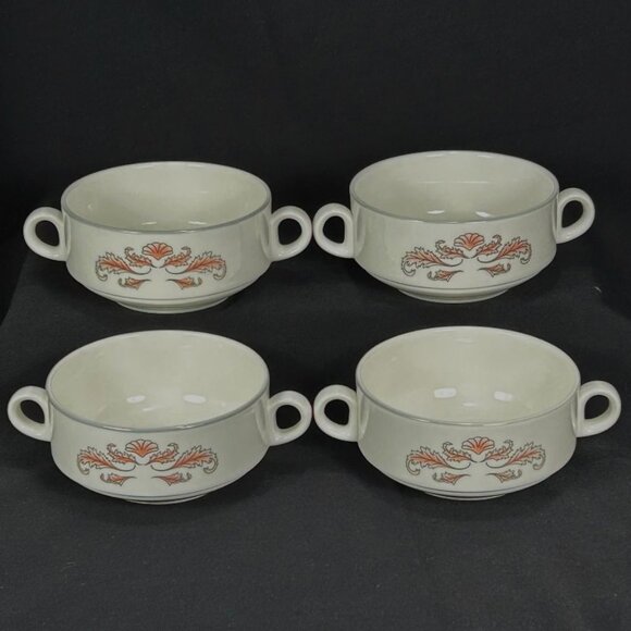4 Royal Doulton CAPITAL Hotel Ware double handle soup bowls - Picture 1 of 6
